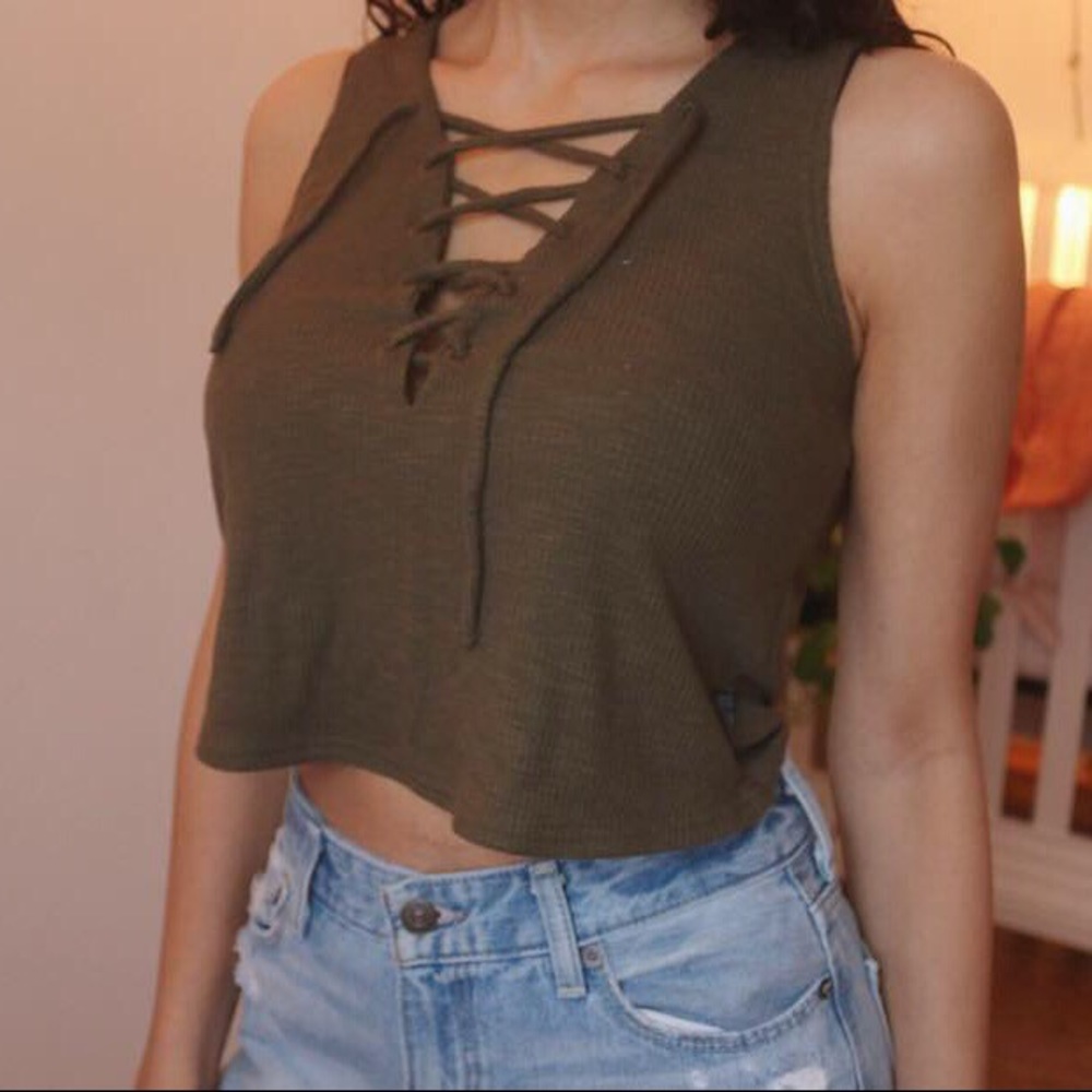 Guess Cross Tie Crop